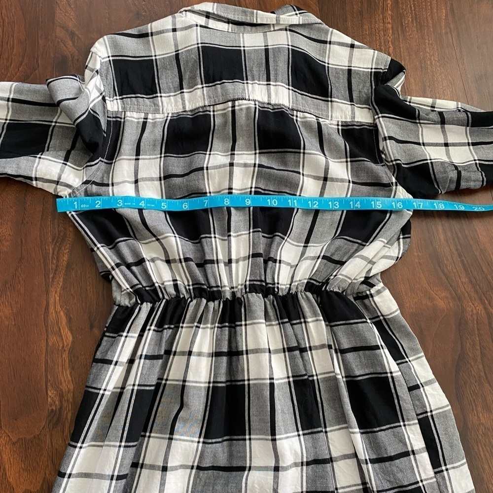 Abercrombie Plaid Knot Front Shirt Dress Small - Picture 7 of 8